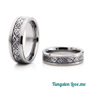 ♥ Комплект халки Tungsten Celtic Dragon Silver (+ гравиране) ♥