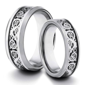 ♥ Комплект халки Tungsten Celtic Dragon Silver (+ гравиране) ♥