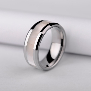 ✿ Дамски пръстен с розов седеф Tungsten Shell ✿