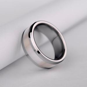 ✿ Дамски пръстен с розов седеф Tungsten Shell ✿