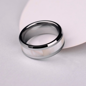✿ Дамски пръстен с розов седеф Tungsten Shell ✿