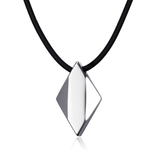 ✪ Tungsten мъжко колие с ромб от волфрам в два цвята ✪