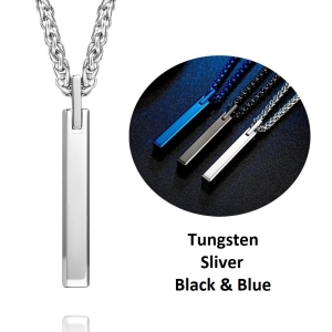 ✪ Унисекс Tungsten колие с висулка от волфрам в три цвята ✪