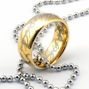 ✦ Оригиналният пръстен от Lord of The Rings със златно PVD покритие - 6, 9 и 11,5 ✦