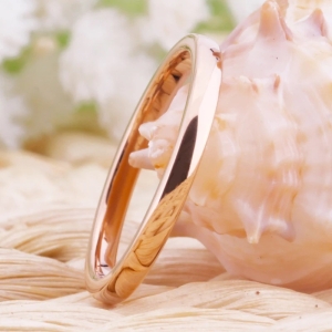 ✿ Фин пръстен Rose Gold с ширина от 2 мм - 5,5 (+ гравиране) ✿ 