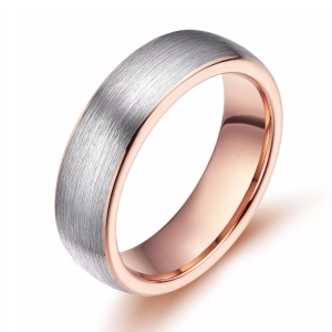 ✿ Нежен пръстен Rose Gold със сатенен завършек - 5,5 (+ гравиране) ✿